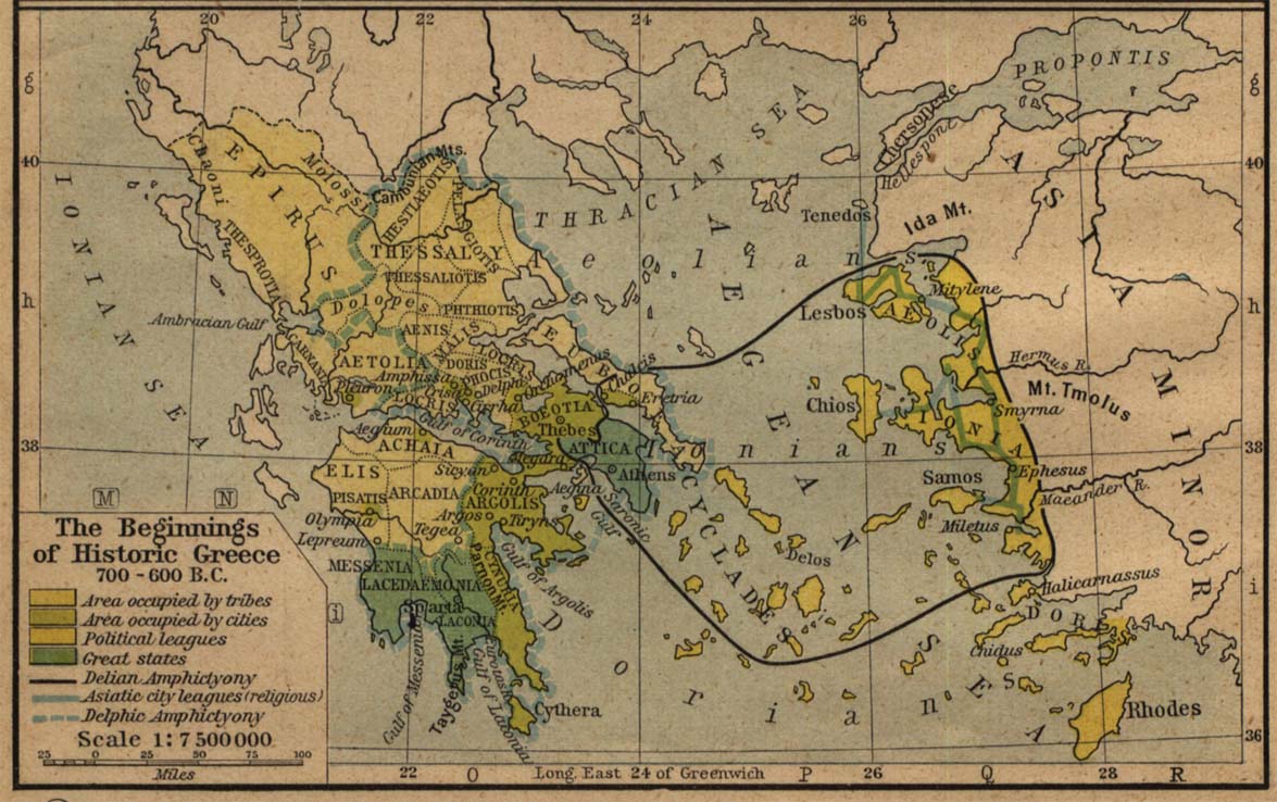 (Ancient Maps)  Beginnings Of Historic Greece - 700 - 600 BC.jpg