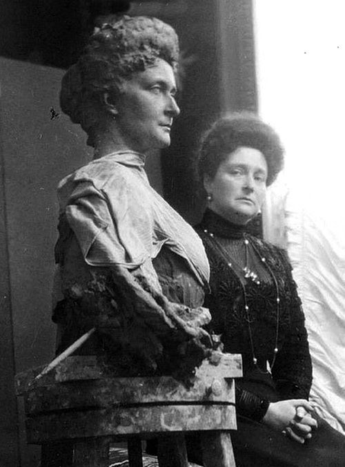 Empress Alexandra {Russia} sitting for her portrait bust..jpg